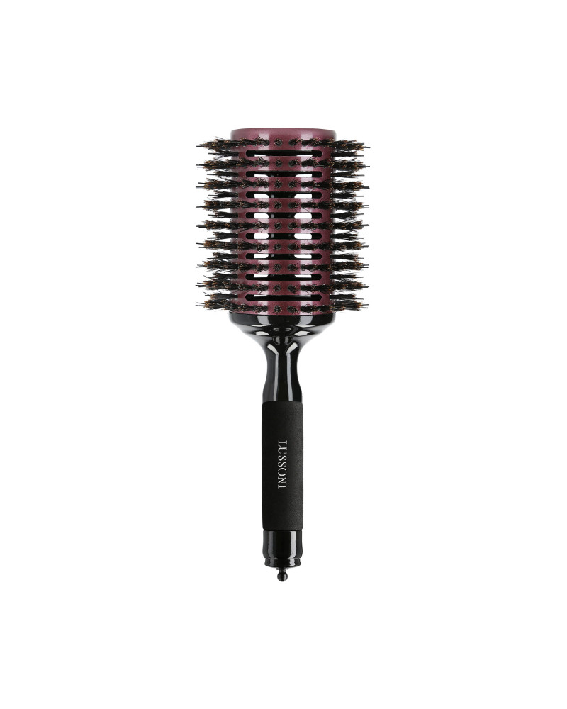 LUSSONI Natural Style Rund Holz Styling Haarbürste, Ø 65 mm