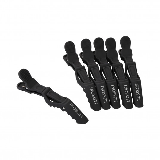 LUSSONI Krokodilklemmen, Soft-Touch-Finish, 6 Stück