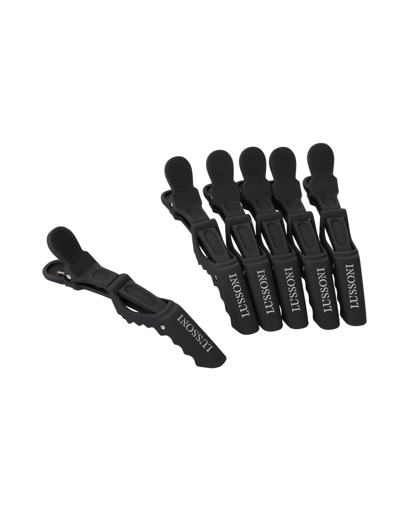 LUSSONI Krokodilklemmen, Soft-Touch-Finish, 6 Stück