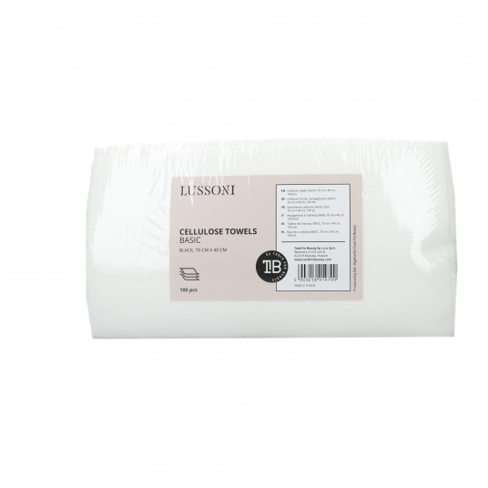LUSSONI 100 Stück Cellulose Tücher, Einwegtücher, Basic, 70cm x 40cm