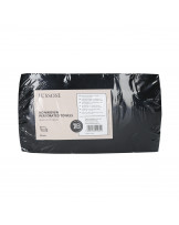 LUSSONI 50 Stück Nonwoven Perforierte Papierhandtücher, Einwegtücher, Schwarz, 70cm x 40cm