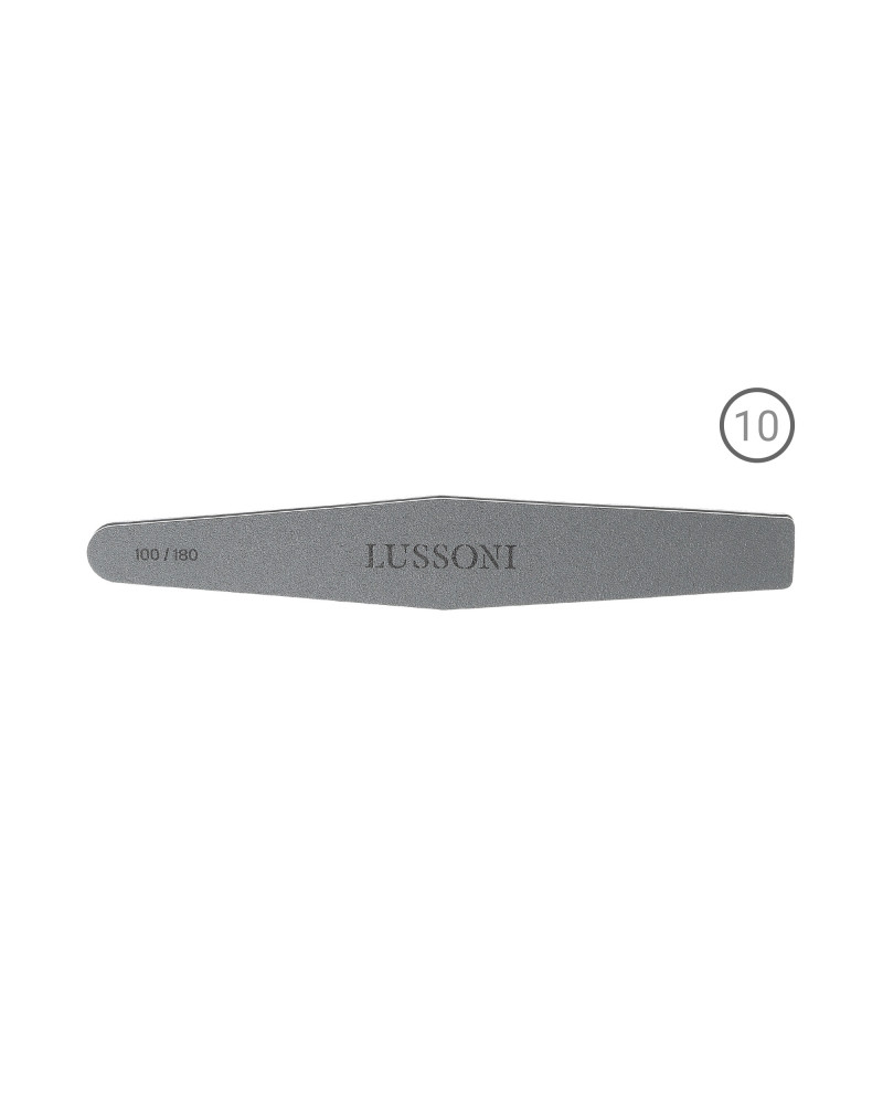 LUSSONI MYLAR 10 Teilig Trapezform Nagelfeile, Körnung 100/180