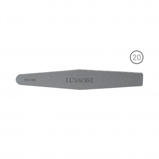 LUSSONI MYLAR 20 Teilig Trapezform Nagelfeile, Körnung 100/180