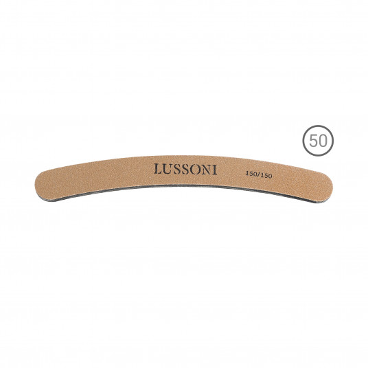 LUSSONI Pilnik do paznokci PREMIUM, Banan, 150/150, 50 szt.