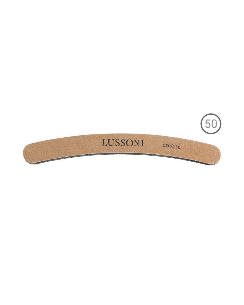 LUSSONI PREMIUM 50 Teilig Gebogene Nagelfeilen, Körnung 150/150