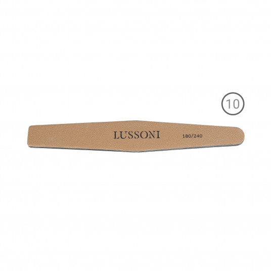 LUSSONI PREMIUM 10 Teilig Trapezform Nagelfeilen, Körnung 180/240