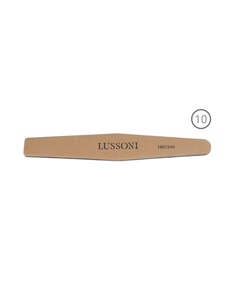 LUSSONI PREMIUM 10 Teilig Trapezform Nagelfeilen, Körnung 180/240