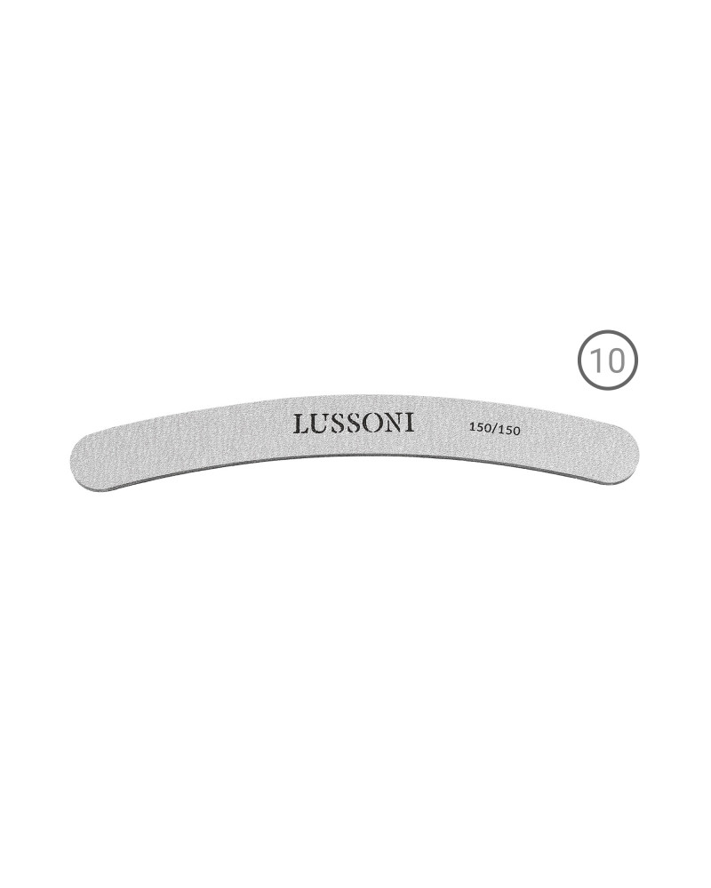 LUSSONI ZEBRA 10 Teilig Gebogene Nagelfeile, Körnung 150/150
