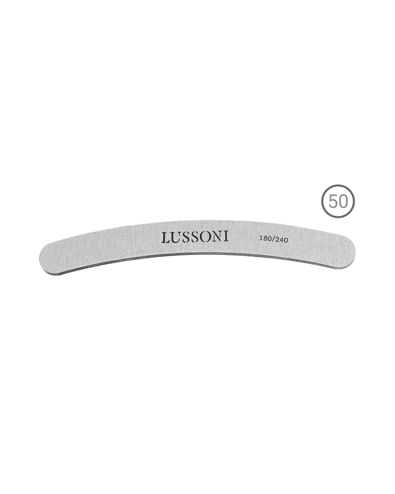 LUSSONI ZEBRA 50 Teilig Gebogene Nagelfeile, Körnung 180/240