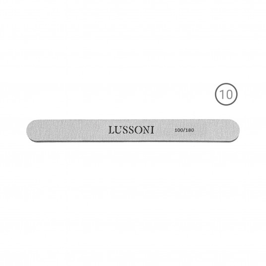 LUSSONI ZEBRA Nail Files, Straight, 100/180, 10 pcs.