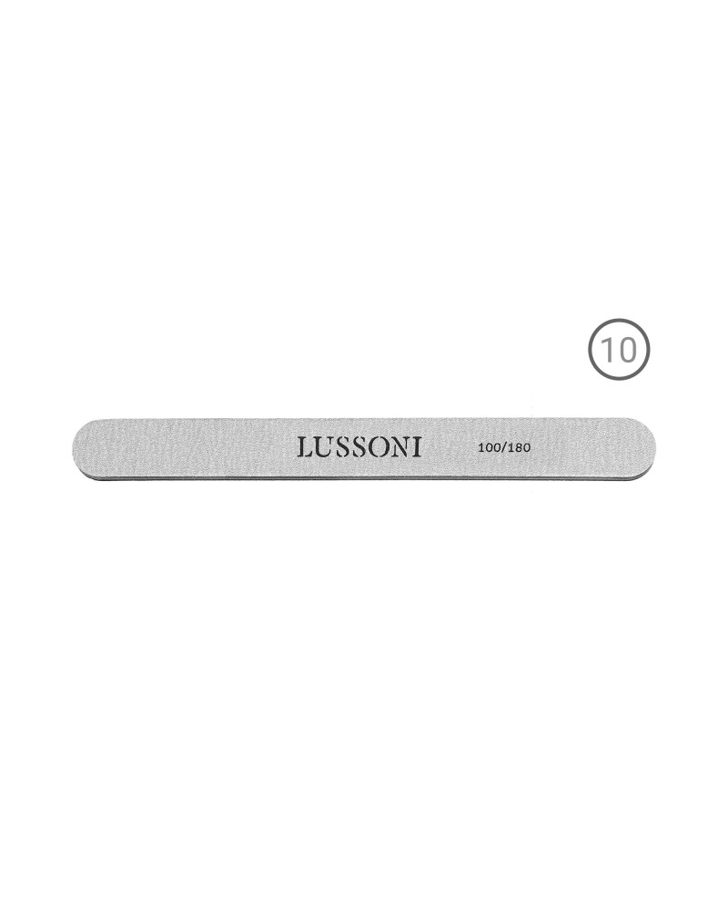 LUSSONI ZEBRA 10 Teilig Gerade Nagelfeile, Körnung 100/180