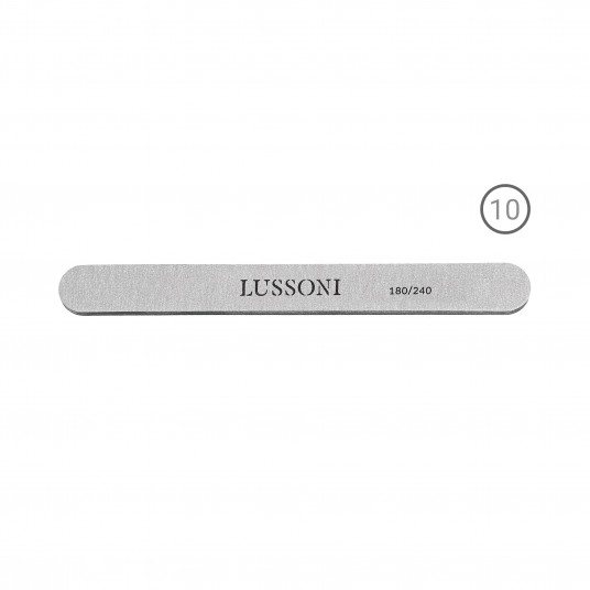 LUSSONI ZEBRA Nail Files, Straight, 180/240, 10 pcs.