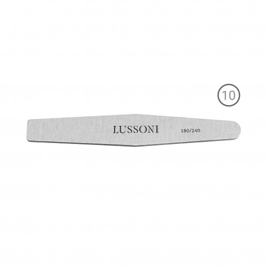 LUSSONI ZEBRA Nail Files, Diamond, 180/240, 10 pcs.