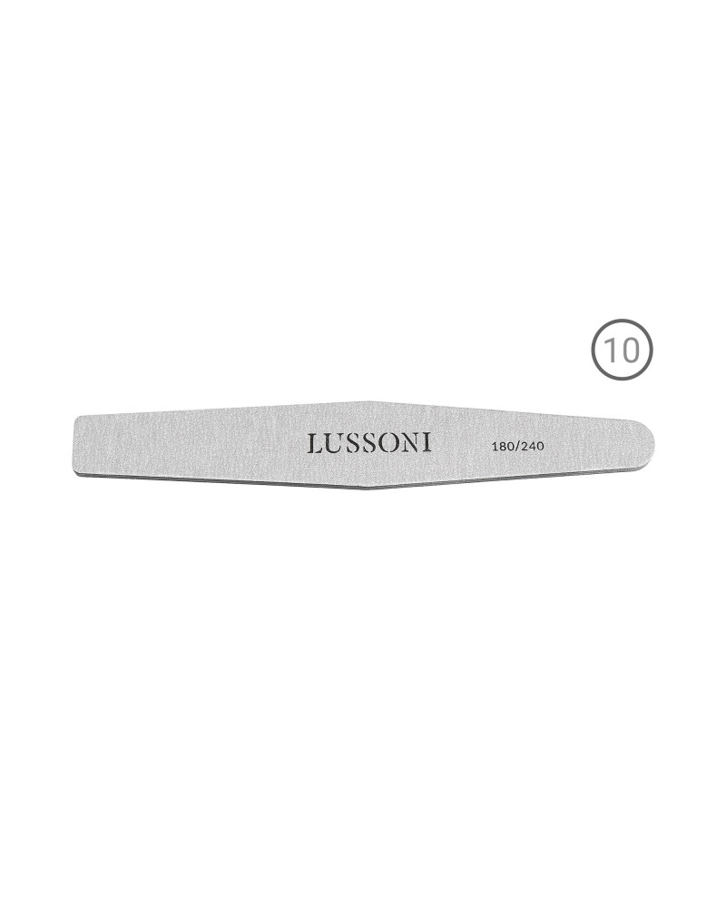 LUSSONI Pilnik do paznokci ZEBRA, Trapez, 180/240, 10 szt.