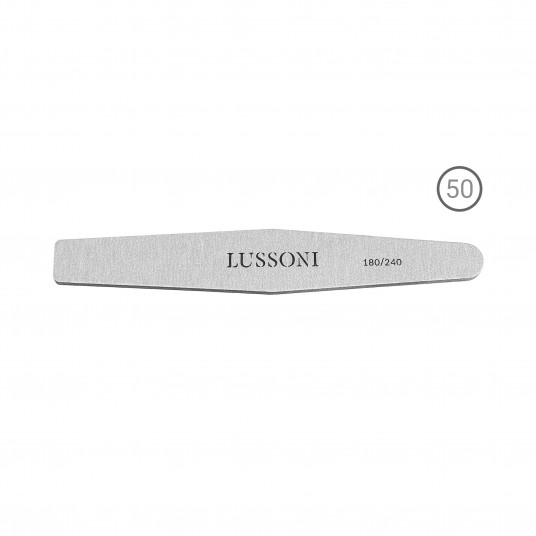 LUSSONI ZEBRA Nail Files, Diamond, 180/240, 50 pcs.