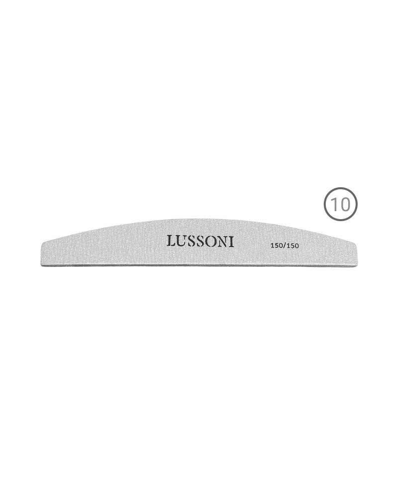 LUSSONI ZEBRA 10 Teilig Halbmond Negelfeile, Körnung 150/150