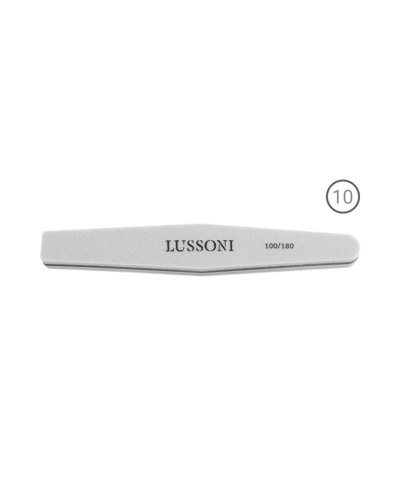 LUSSONI Nail Buffers, Diamond, 100/180, 10 pcs.