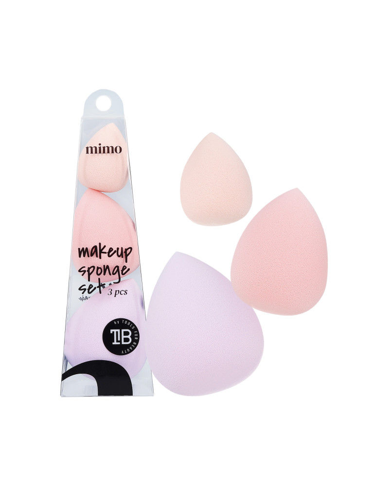 MIMO Makeup sponge set, 3 pcs, Various colors