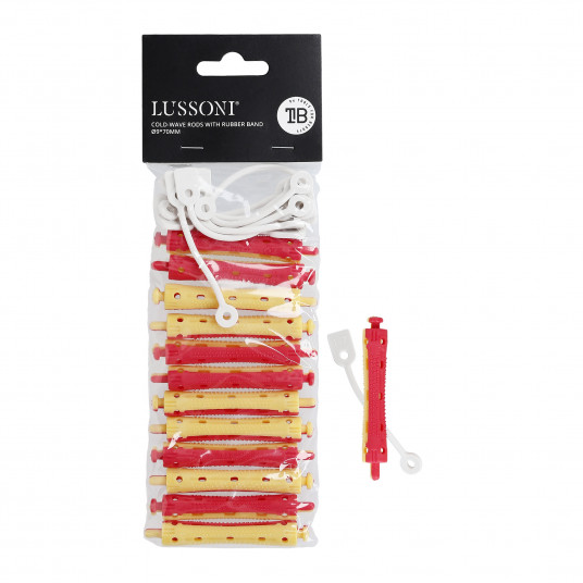 LUSSONI Kaltwellenstäbe mit Gummiband, Ø9x70mm, 12 Stück
