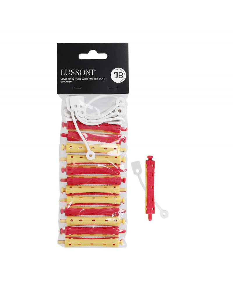 LUSSONI Kaltwellenstäbe mit Gummiband, Ø9x70mm, 12 Stück