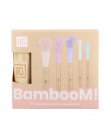 ILŪ BambooM! 5pc Makeup Brush Set with Bamboo Tube