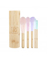 ILŪ BambooM! 5pc Makeup Brush Set with Bamboo Tube