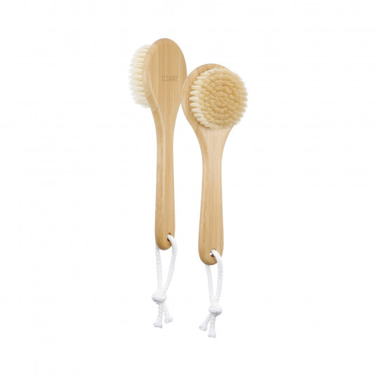 LUSSONI Bamboo Körperbürste mit Griff