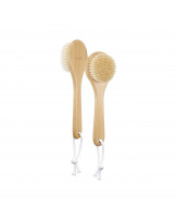 LUSSONI Bamboo Körperbürste mit Griff