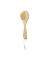 LUSSONI Bamboo body brush with handle