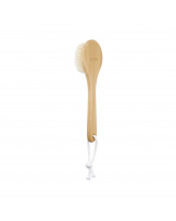 LUSSONI Bamboo body brush with handle