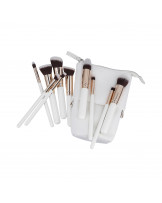 ilū basic Set of 10 makeup brushes + case, White