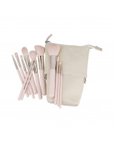 ilū basic Set of 12 makeup brushes + case, Pink