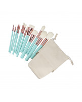 ilū basic Set mit 12 Schminkpinseln + Tasche, Türkis