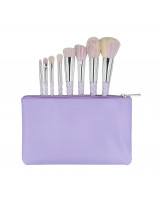 ilū basic Set of 8 make-up brushes + case, Unicorn, Pastel