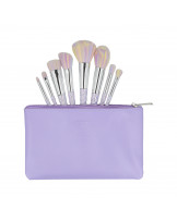 ilū basic Set of 8 make-up brushes + case, Unicorn, Pastel