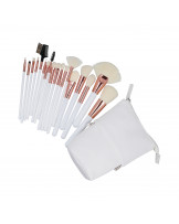 ilū basic Set of 18 makeup brushes + case, White