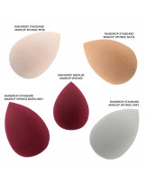 LUSSONI Tropfenförmiger Makeup Schwamm, Grau