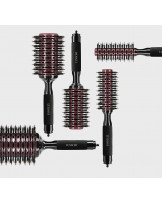 LUSSONI Natural Style Rund Holz Styling Haarbürste, Ø 22 mm