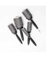 LUSSONI Hot Volume Styling Brush with Waved Bristles, Ø 25 mm